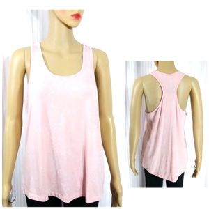 TART Intimates Pastel Pink Peach Burnout Ivory Stretchy Flowy Racerback  NWT Med